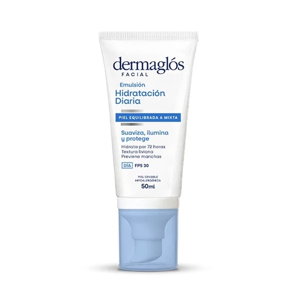 Dermaglós Facial Emulsión Hidratación Diaria Piel Equilibrada a Mixta FPS 30