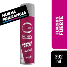 Roby Spray Fijador Fuerte Con Perfume Frutal 390 ml