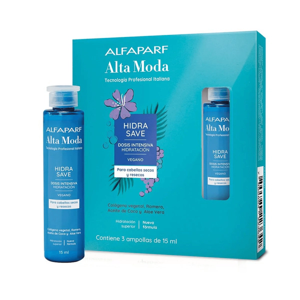 Hidra Save Alfaparf Alta Moda Vegan 3 Ampollas de 15ml