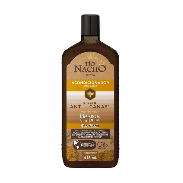 Tío Nacho Acondicionador Henna Egipcia Efecto Anti Canas 415 Ml