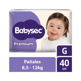 Babysec Pañales Premium | Talle G |x 40 unidades