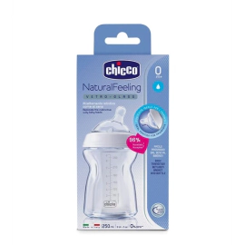 Chicco Biberon Natural Feeling Vidrio 0 meses 250 ml