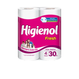 Papel Higienico Higienol Fresh| 4 x 30 mts