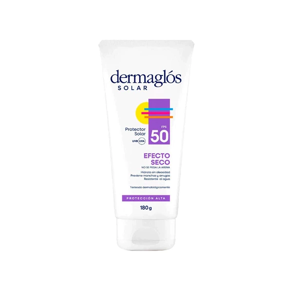 Protector Solar Dermaglós Efecto Seco Fps50 Cr. x 180 gr