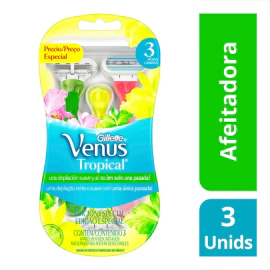 Gillette Máquina Para Afeitar Descartable Venus Tropical (3 Unidades)