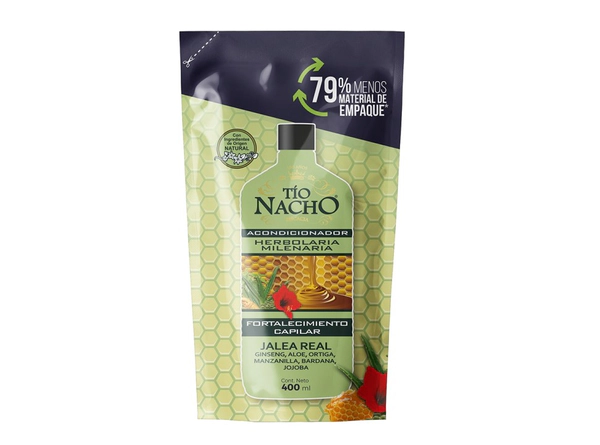Tio Nacho Acondicionador Herbolaria Milenaria Recargable Doypack X 400 Ml