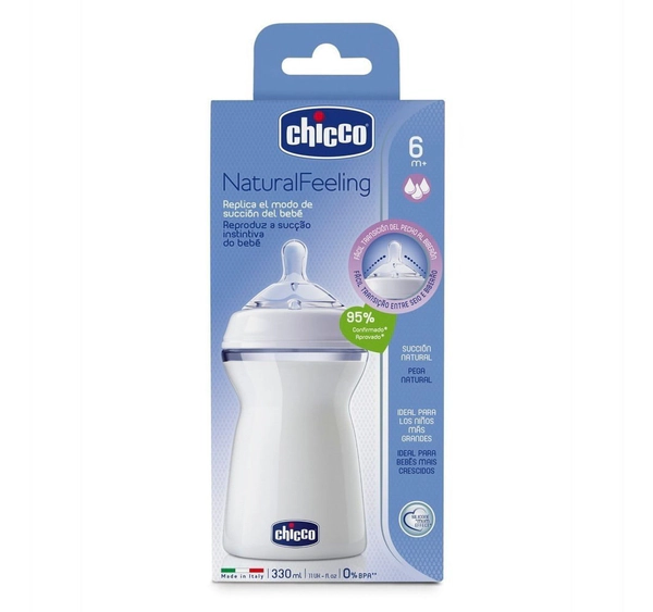 Chicco Mamadera Naturalfeeling Flujo Rápido 330ml