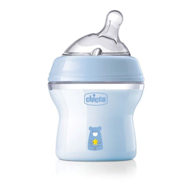 Mamadera Natural Feeling Chicco Flujo Lento Celeste x 150 ml