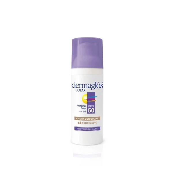 Protector Solar| Fps 50| Crema Tono Medio | Dermaglos|x 50 gr