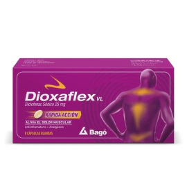 Bagó Dioxaflex Vl Diclofenac Sódico 25 mg Rápida Acción x 8 Cáps