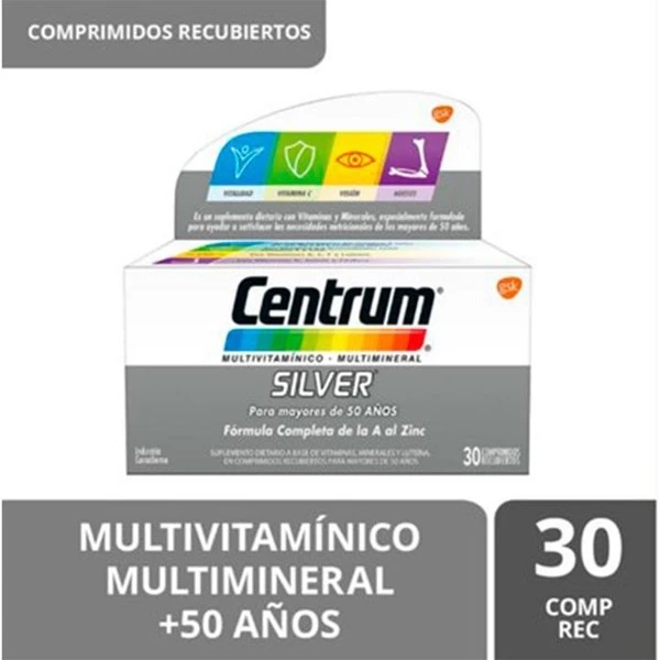 Centrum Suplemento Dietario Multivitamínico Silver (30 Cmp) | Farmacia ...