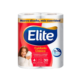Papel Higienico Elite Cuidado Clásico|4 rollos x 30 metros