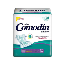 Comodin Pañales Adulto Clasico Xxg (10 Unidades)
