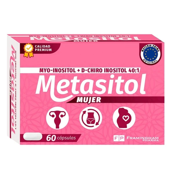 Metasitol Coadyuvante Dietario Mujer Myo-Inositol + D Chiro Inositol (60 Cápsulas)