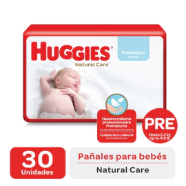 Pañales Huggies Prematuros Primeros 100 Días X30Un