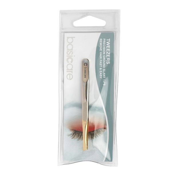 Pinza 1/2 cuchilla dorada 8.5cm punta inclinada