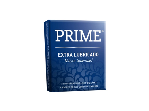 Preservativos Prime Extra Lubricado X3Un