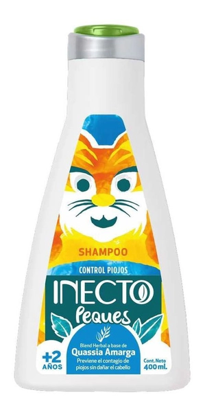 Inecto Peques Shampoo Piojos Quasia Amarga +2 Años 400ml