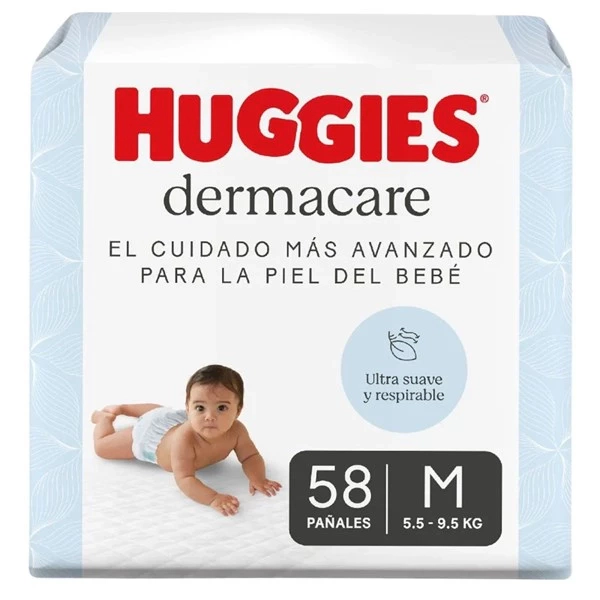 Huggies Pañales Dermacare Talle M x 58 Unidades