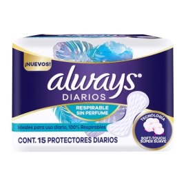 Always Protectores Diarios Respirables (15 Unidades)