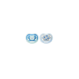 Chupete Avent Nuevo Ultra Air Deco 6-18M Gris Y Azul X2