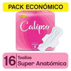 Calipso Toalla Femenina Super Anatómica (16 Unidades)