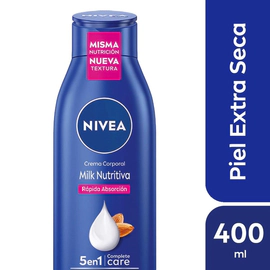 Nivea Crema Corporal Hidratante Milk Nutritiva 5 en 1 piel Extra Seca 400 ml