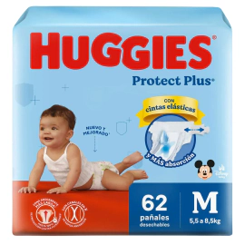 HUGGIES PROTECT PLUS M X62