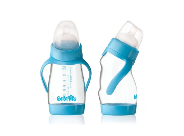 Mamadera Formato Angular Boca Ancha Con Asas 270Ml