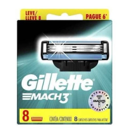 Gillette Cartuchos Repuesto de Afeitar 3 mach 8 Unidades