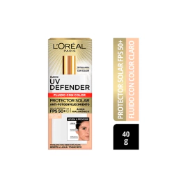 Loreal Paris Protector Solar L'oreal Uv Defender Fps 50 fluido Tono Claro x 40 gr