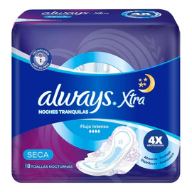 Toalla Femeninas Always Triple Protección Noche Seca x 8 un