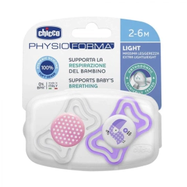 Chicco Chupete Physio Light Girl 2 a 6 meses 2 Unidades