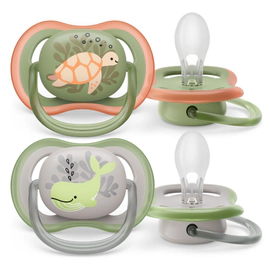Chupete ultra air deco 6-18M verde y gris x 2