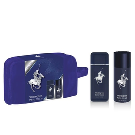 Wellington Fragancia Masculina Polo Club Azul Necessaire Edp 90 ml + Deo Estuche