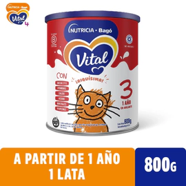 Vital Leche Infantil 3 Nutri Plus +1Año Lata 800 grs