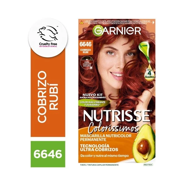 Nutrisse Kit Tintura Colorissimo Tono 6646 Cobrizo Rubi