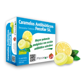 Caramelos Antibioticos Fecofar Sl Sabor Limon Caram.x 9