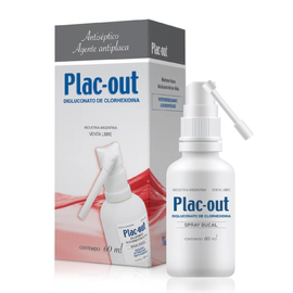 Plac-Out en spray antiséptico agente antiplaca bucal 60 ml