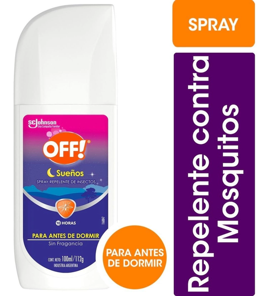 Off Repelente Mosquitos Sueños P/dormir Sin Fragancia 100ml