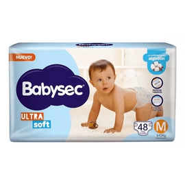 Babysec Ultra Soft Mediano 48 Unidades 5-9,5 Kg