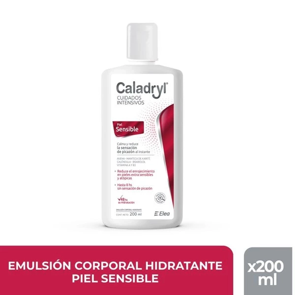 Caladryl Emulsión Corporal Cuidados Intensivos Piel Sensible 200 ml