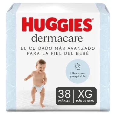 Huggies Pañales Dermacare Talle XG x 38 Unidades