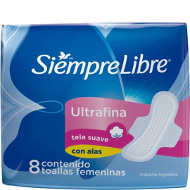 Siempre Libre Toallas Femeninas Ultrafinas Termo Control x 8 un