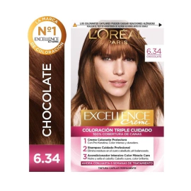 Excellence Kit de Coloración Permanente Crème | Tono 6.34 Chocolate