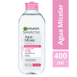 Agua Micelar Garnier Skin Active Todo en 1 x 400 ml