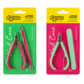 ALICATE PARA CUTICULAS MANGO ROSA / VERDE