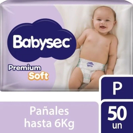 Babysec Pañales Premium Soft P (50 Unidades)