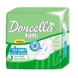 Doncella Toallitas Con Alas Extrasuave Perfumadas (8 U)