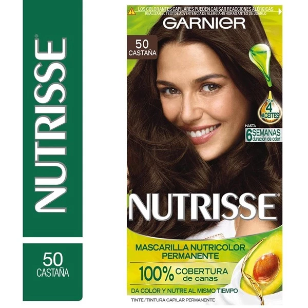 Garnier Nutrisse Kit de Coloracion 50 Castaño 50 Castano Claro
